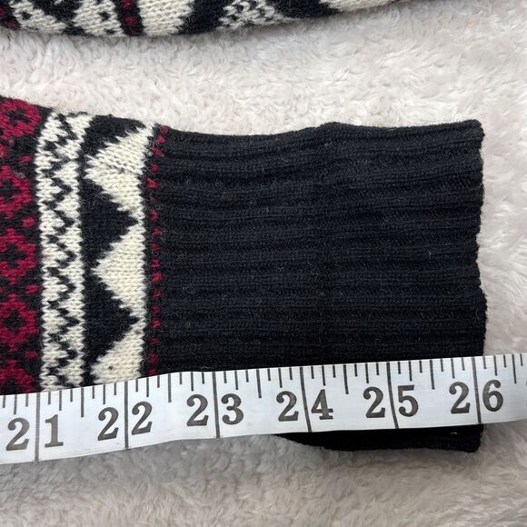 Cambridge Dry Goods Nordic Fair Isle Lambswool Duster Cardigan  Size M Vintage - Picture 11 of 11